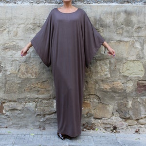 Brown Maxi Dress, Caftan, Abaya, Plus Size Dress, Plus Size Clothing ...