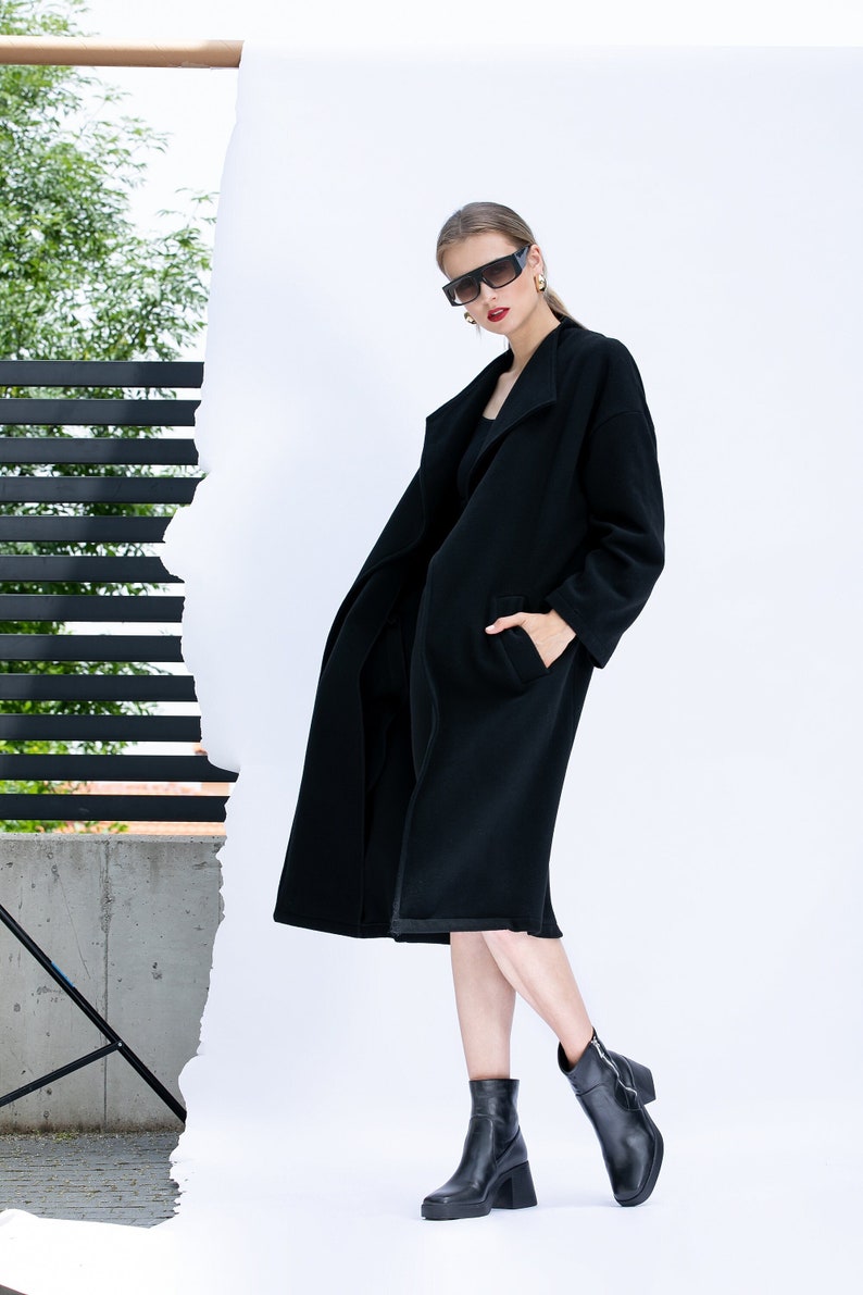 minimalist wool coat