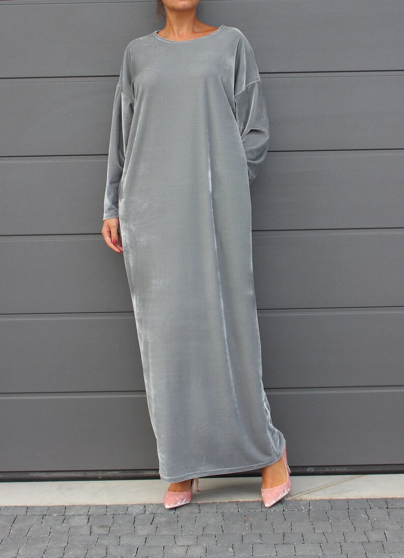 silver kaftan dress