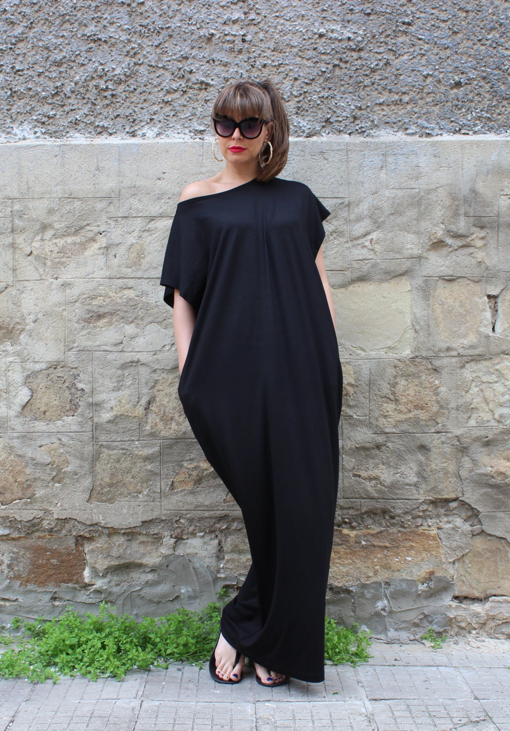 black off the shoulder beach dress