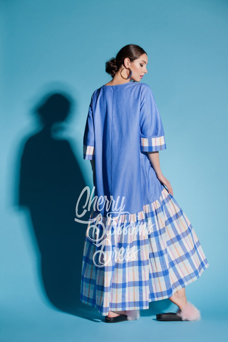 Blue Maxi Dress High Low Dress Sale dress women Summer Maxi Etsy