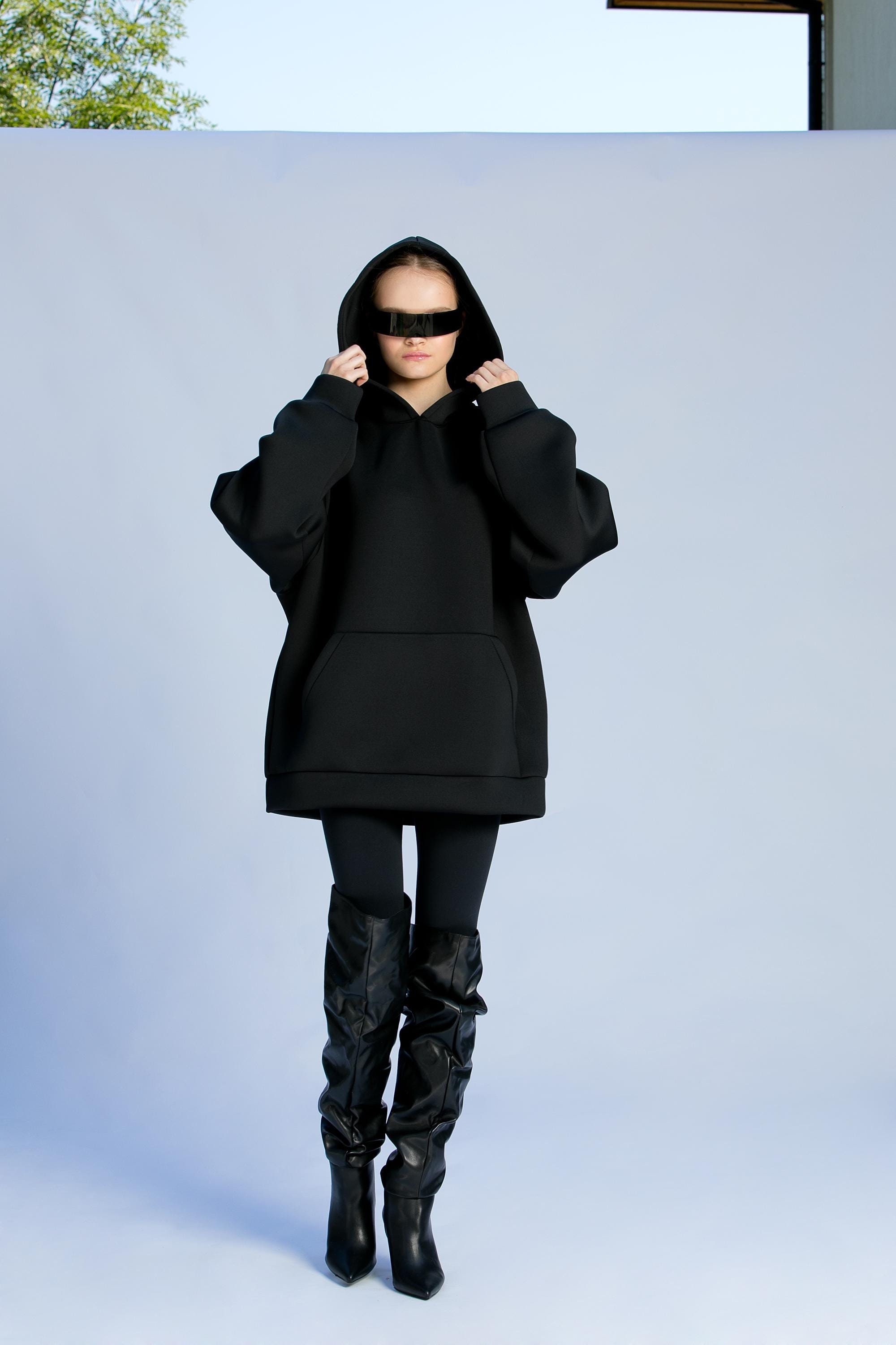 【THE SHISHIKUI】 hoodie two / BLACK Amazon.com: ELKNLMU Ninja Double Neckline Cotton Pullover