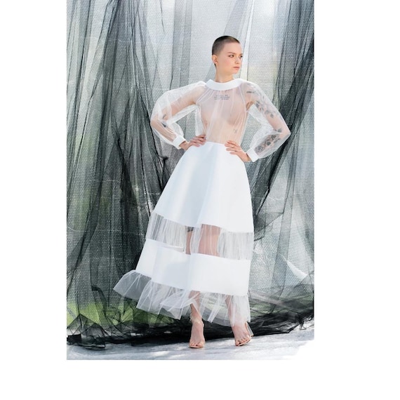 See Through Dress, Transparent Dress, White Dress, Femboy Clothing, Wedding  Dress, Plus Size Dress, Techwear Clothing, Maxi Dress - Etsy