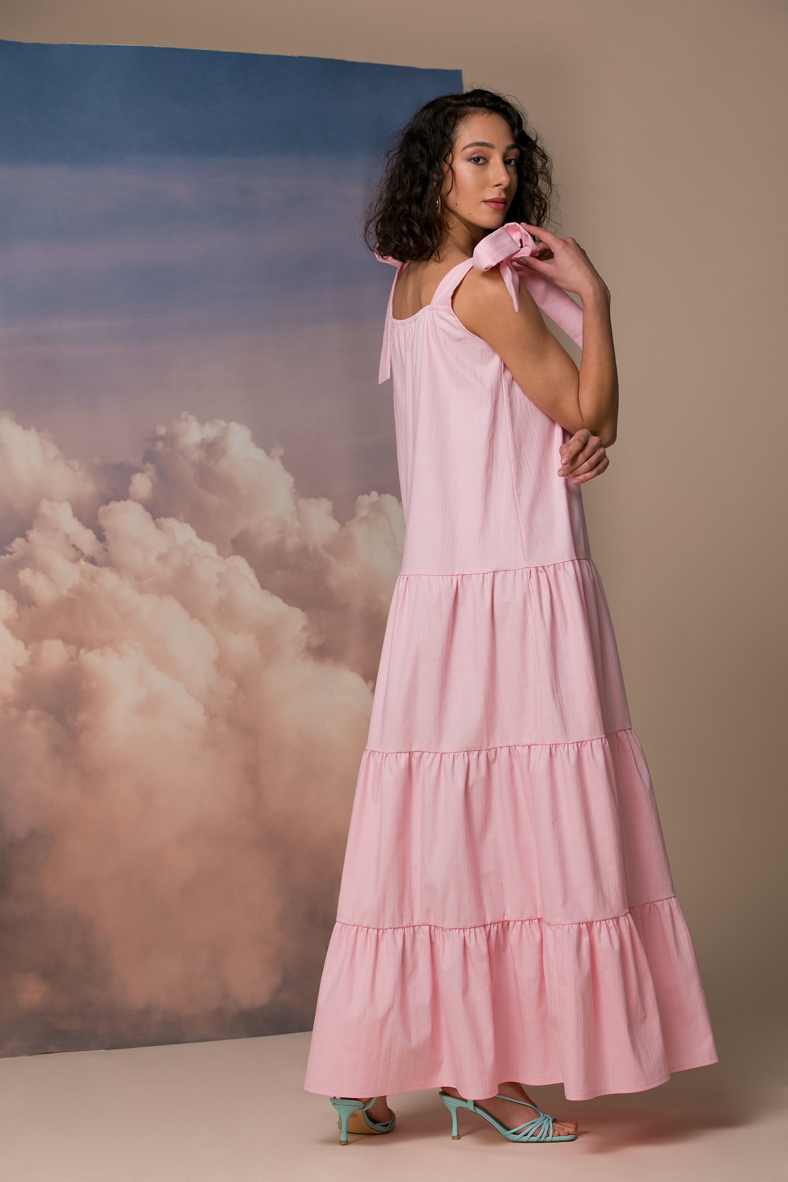 Pink Linen Dress Pink Maxi Dress Linen Summer Dress Maxi | Etsy