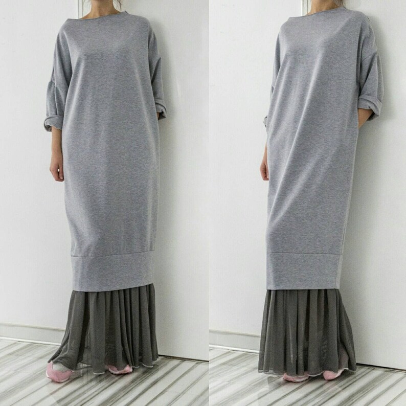oversized maxi jumper dress