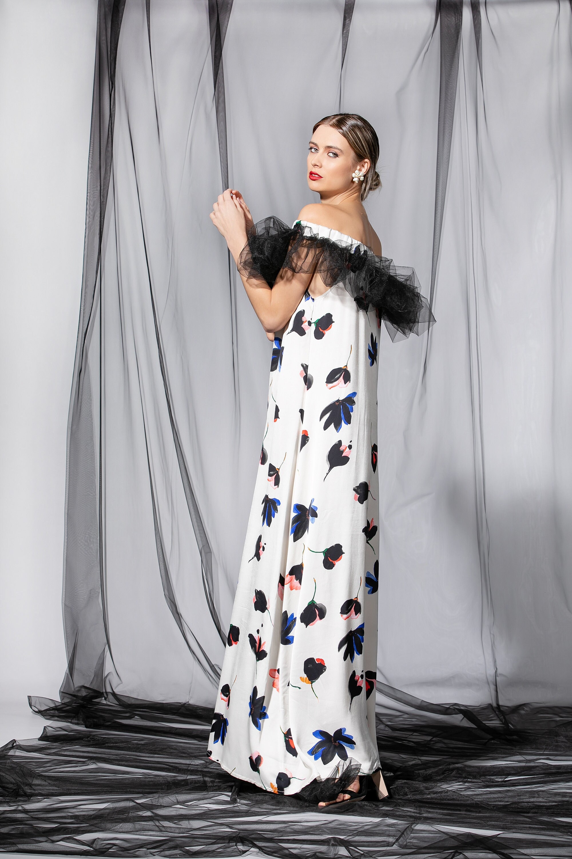 formal dress shop Adora Design 3152 Off Shoulder Sequin Fitted Long Prom Vera Wang Black Cocktail Women's Clothing Size:Small Colour_Beige