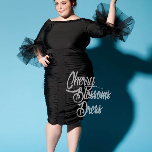 elegant black plus size evening gowns