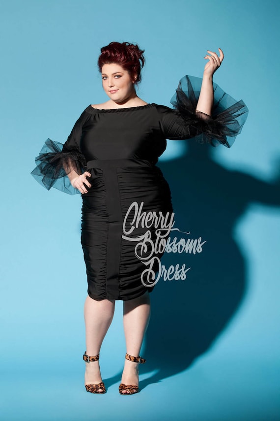 plus size black party dresses