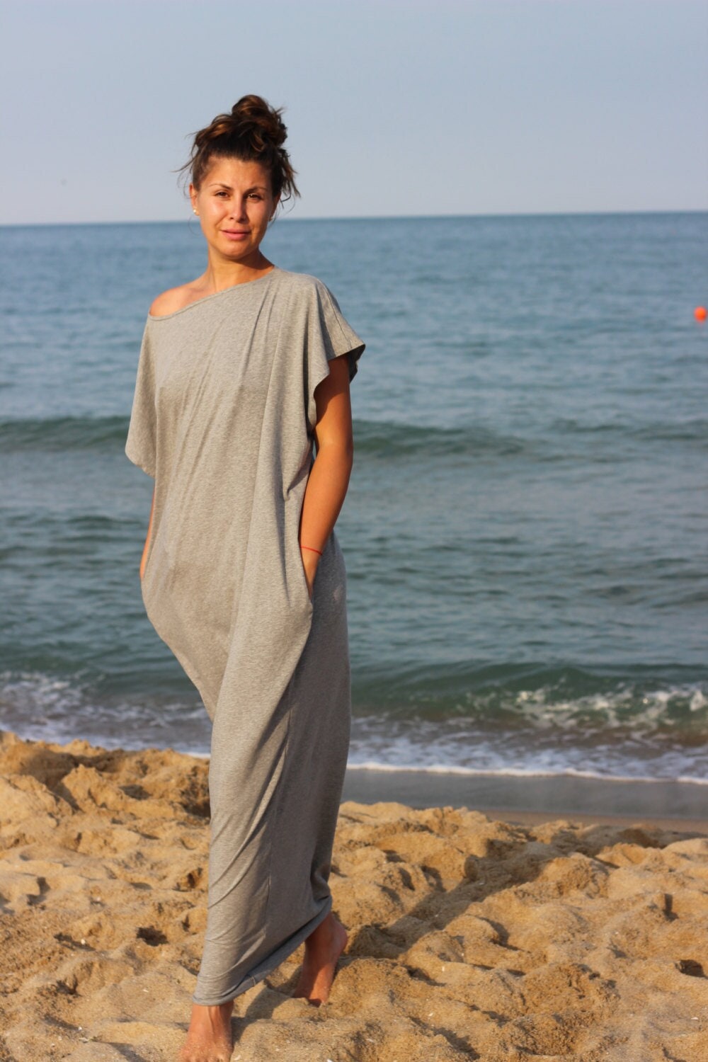Grey beach dress discount