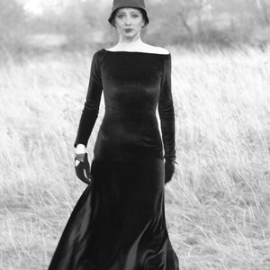 Cocktail Dress, Black Velvet Dress, Gothic Wedding Dress, Party Dress, Evening Dress, Maxi Dress, Gothic Clothing, Plus Size Dress