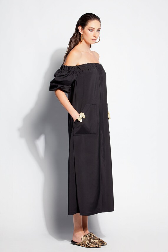 shoulderless summer dress