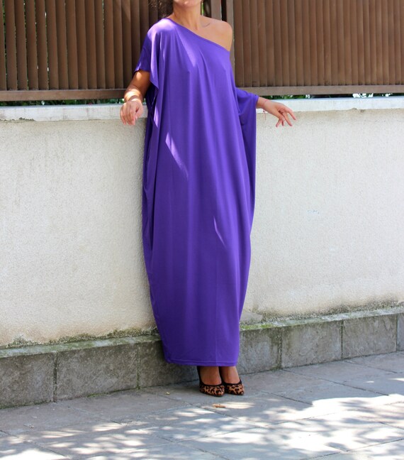 Items similar to Purple Maxi Dress, Caftan, Plus size Dress, Plus size ...