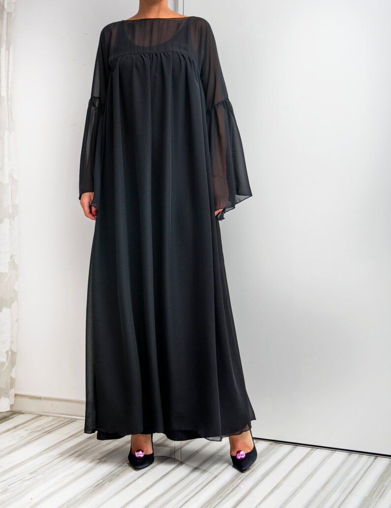 chiffon maxi robe