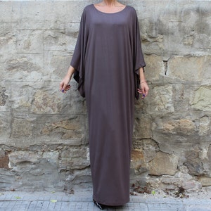 Brown Maxi Dress Caftan Abaya Plus Size Dress Plus Size - Etsy