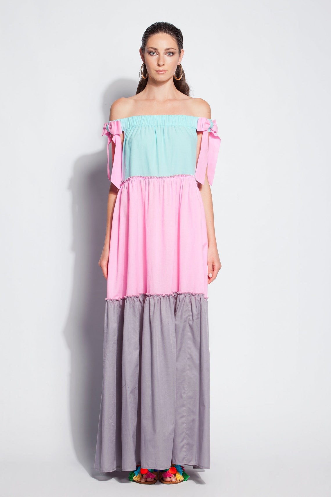 Summer Boho Dress Plus Size Clothing Loose Maxi Dress - Etsy