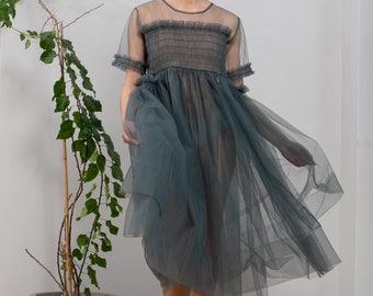 Transparentes Kleid/Durchsichtiges Kleid für Frühling und Sommer, Kleid nach Maß, Partykleid und Festival-Outfit