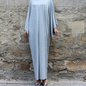 Grey Maxi Dress Caftan Abaya Plus Size Dress Plus Size - Etsy