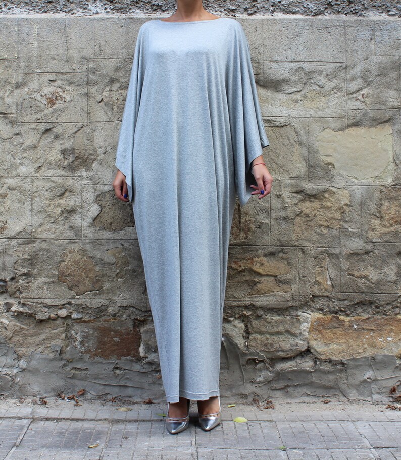 Grey Maxi Dress, Caftan, Abaya, Plus size dress, Plus size clothing, Elegant dress, Plus size maxi dress, Kaftan, Party dress, Long dress image 3