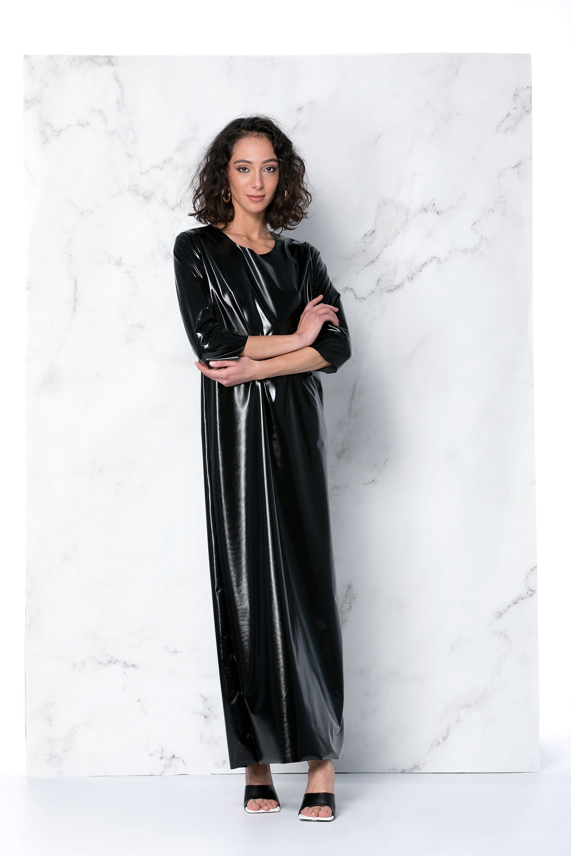 Black Pvc Dress Etsy Canada