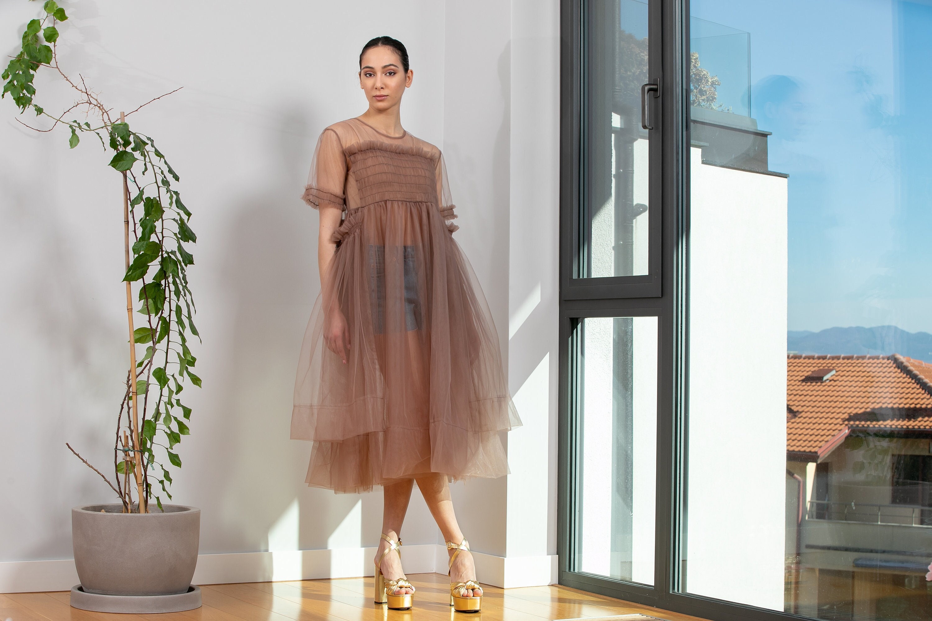 Plus size sheer dress new arrivals