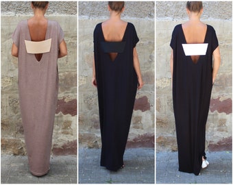 Caftan For Woman, Naked Back Dress, Beach Caftan Robe, Plus Size Caftan, Long Maxi Minimalist Style Dress