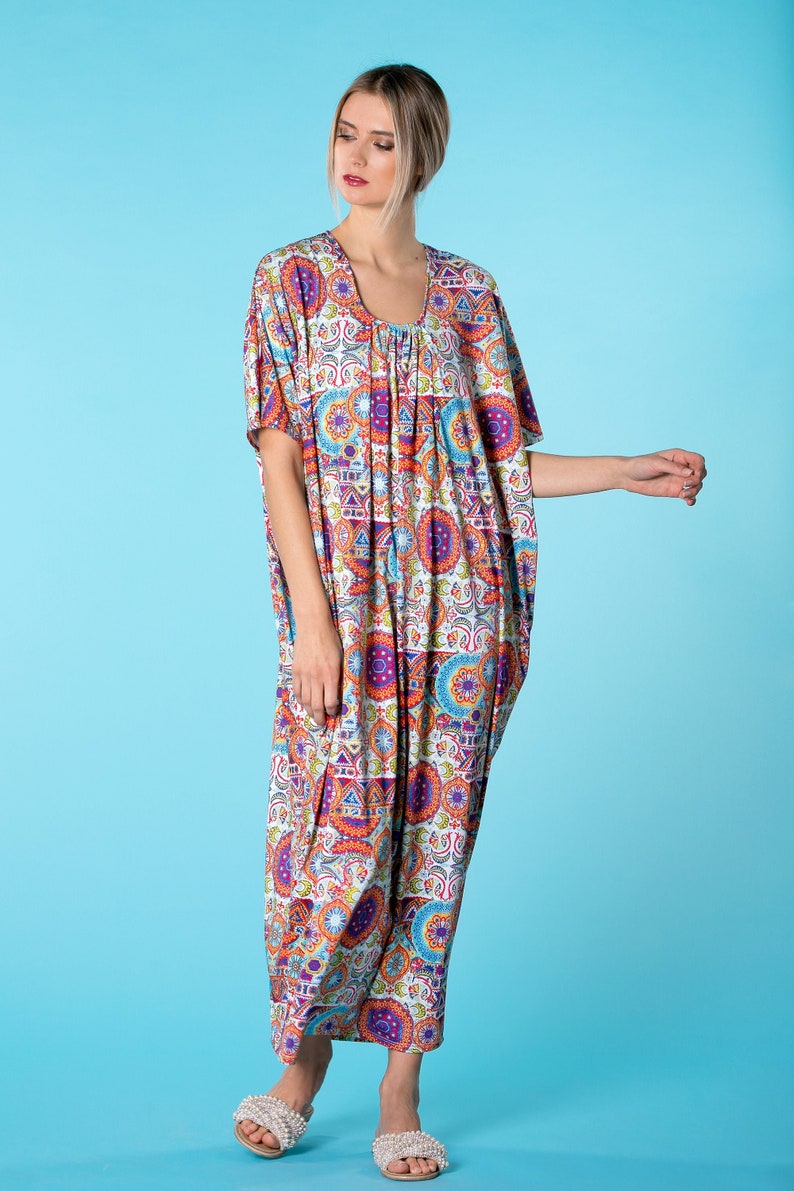 Kaftan Maxi Dress Gypsy Clothing Hippie Dress Mandala Etsy