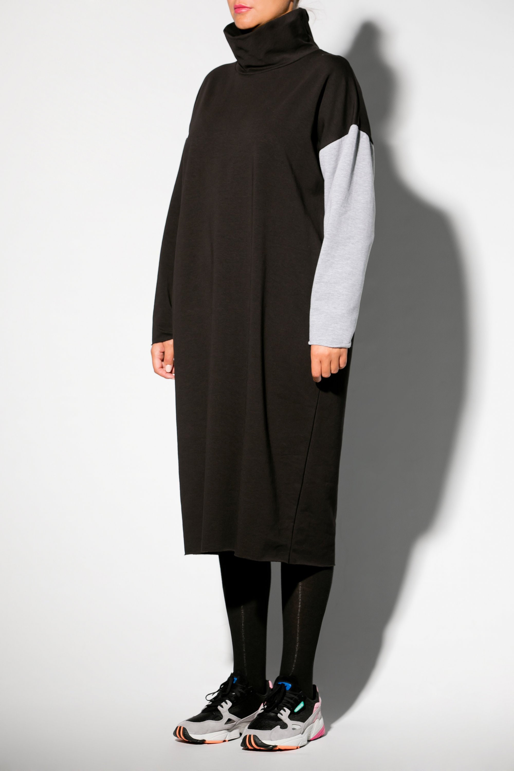 black turtleneck dress plus size