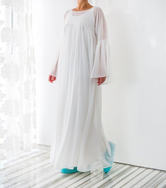 White Dress White Maxi Dress Wedding Dress Boho Wedding Etsy