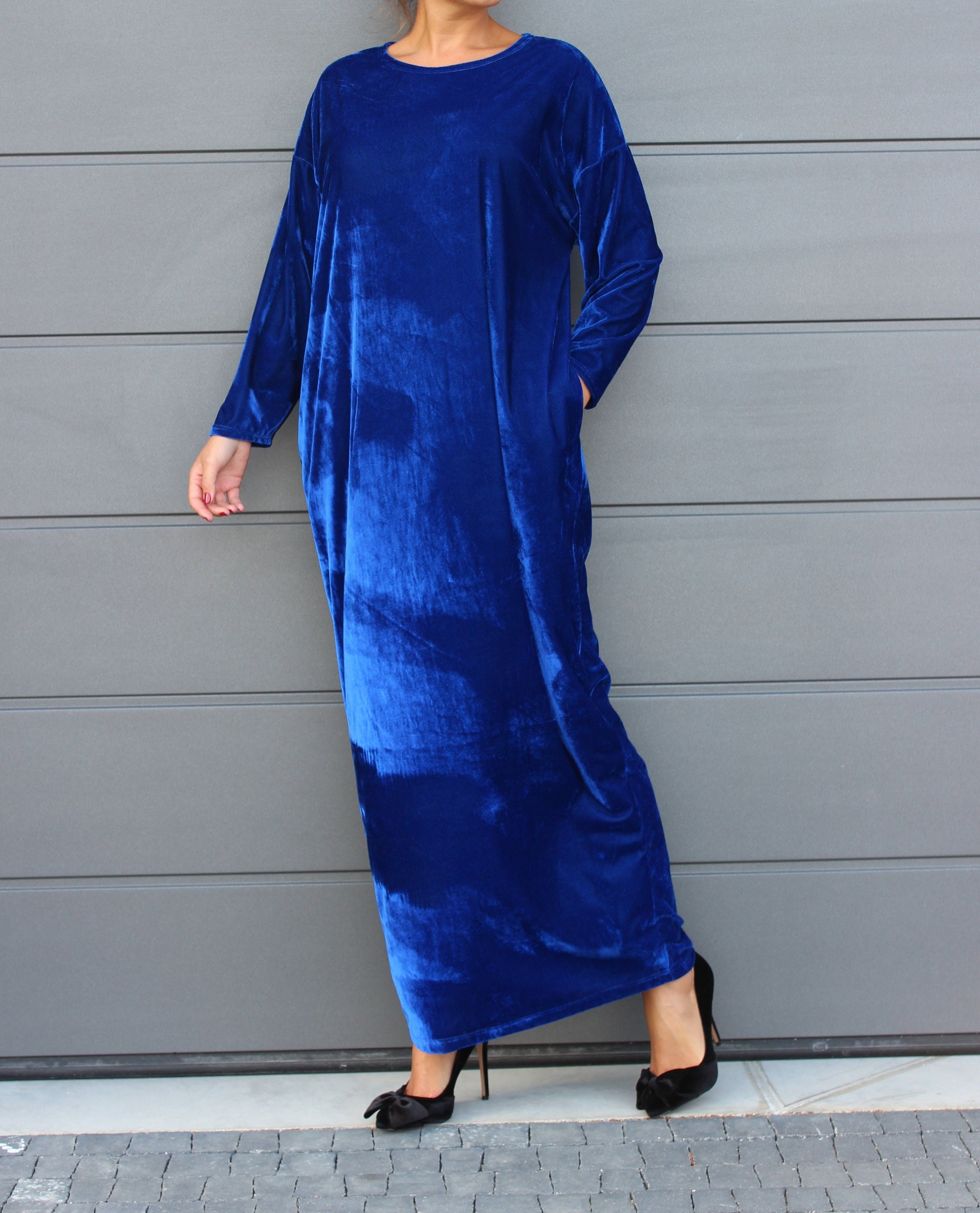 Blue Velvet Dressing Gown Etsy