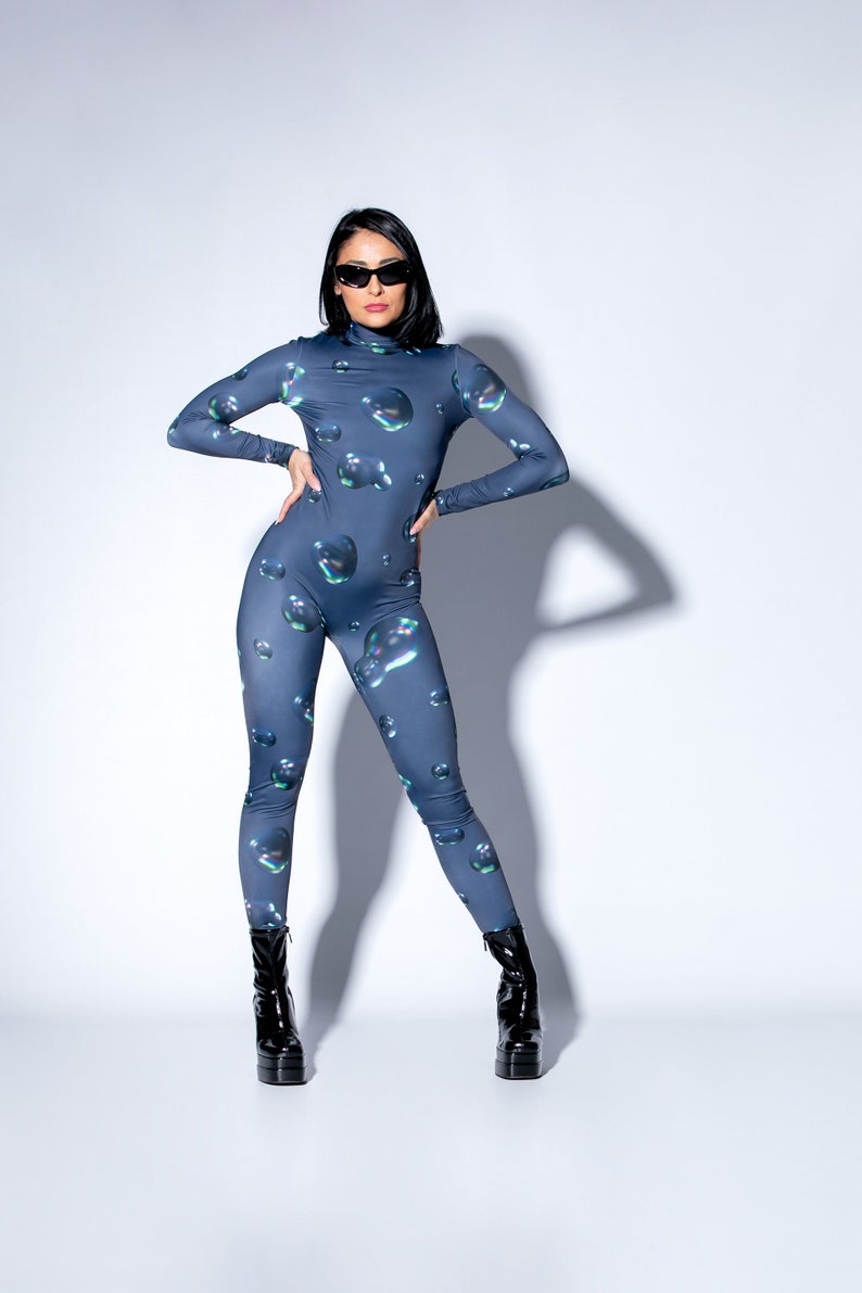 Rave Bodysuit, Festival Outfit, Rave Outfit, Catsuit, Spandex Catsuit, Festival Clothing, Rave Party image 6