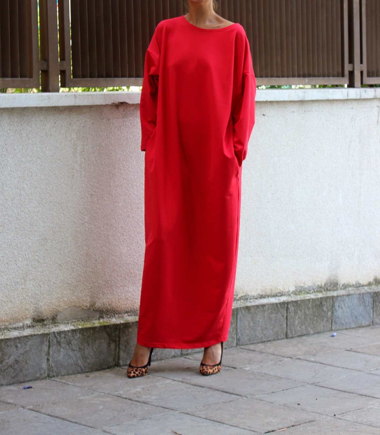 SALE Dress Red Caftan Red Kaftan Maxi 