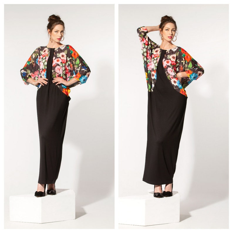 045.378 Floral Long Sleeve Maxi Dress