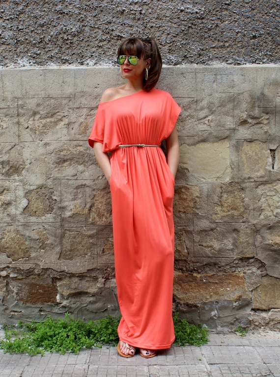 womens coral dress