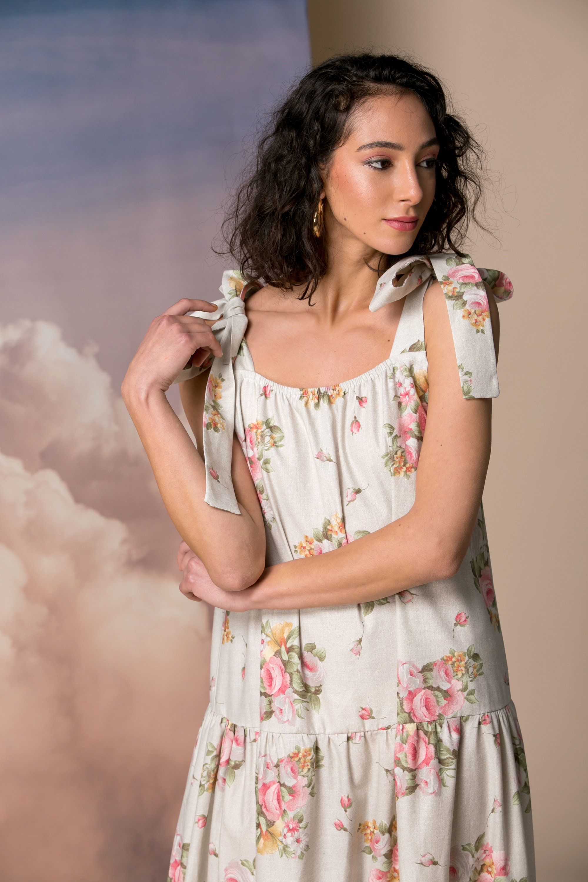 Linen Maxi Dress Linen Floral Dress Linen Summer Dress Maxi | Etsy