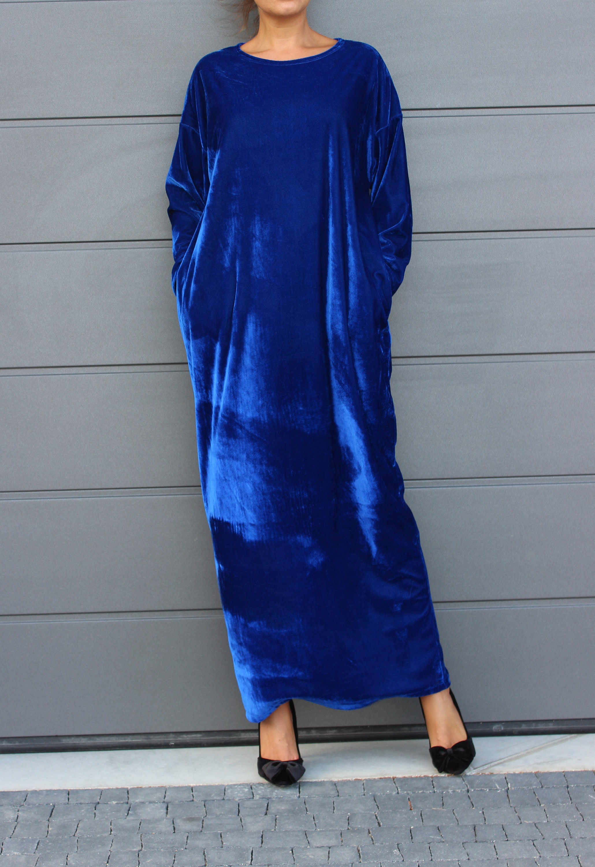 Blue Velvet Dressing Gown Etsy