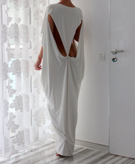 Extravagant Dress, Backless Dress, Back Cut Out Dress, Kaftan Dress, Beach  Robe Dress, Plus Size Clothing, Sexy Dress, Summer Caftan