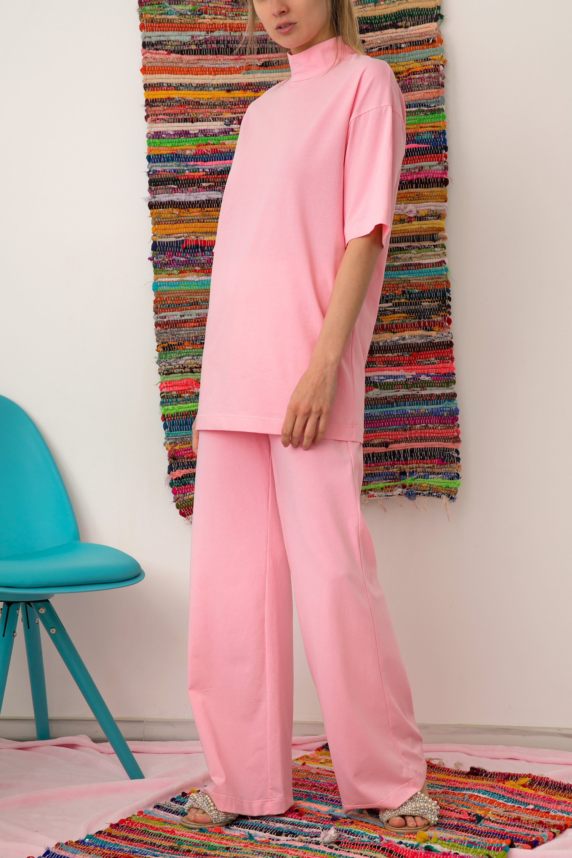 Pink Suit Comfy Set Women Loungewear 