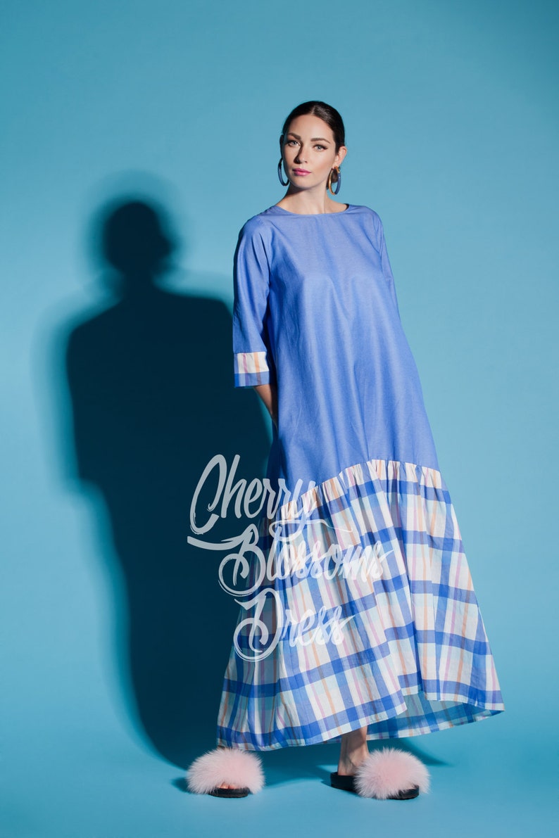 Blue Maxi Dress High Low Dress Sale dress women Summer Maxi Etsy