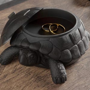 Portagioie tartaruga, scatolina portaanelli, scatola per piccoli oggetti, decorazione camera stile marino, regalo per amanti degli animali