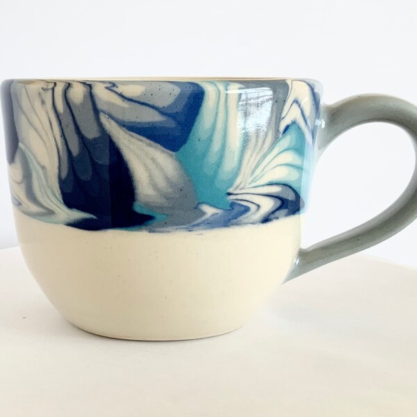 Fern Taylor Nerikomi Mug | Ivory/Cobalt