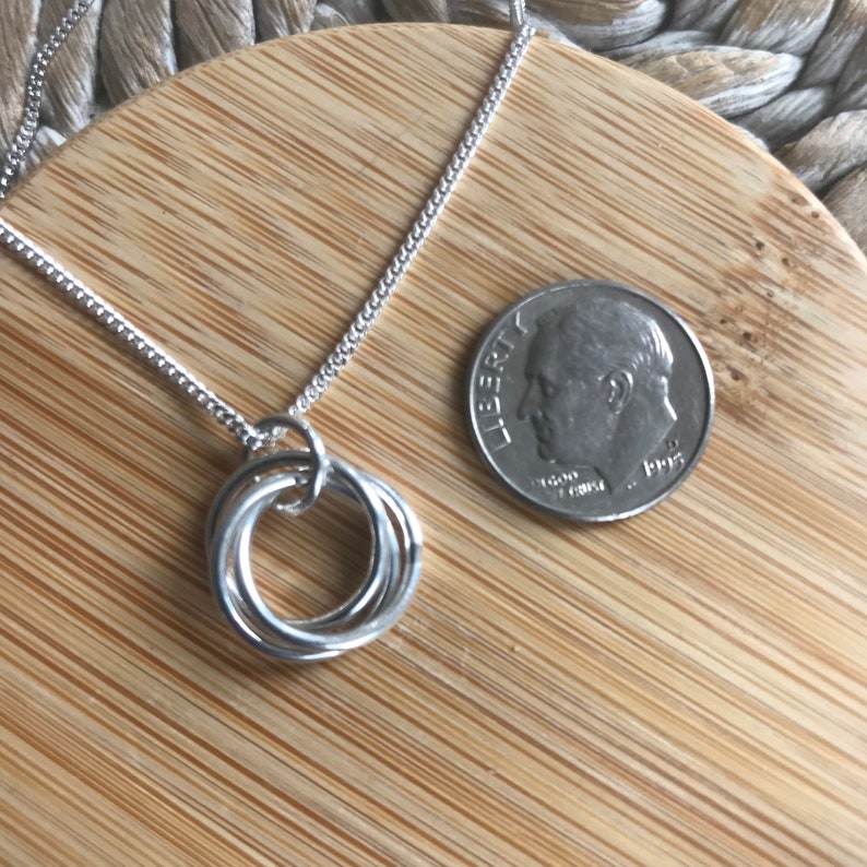 Trinity Necklace in Fine Silver