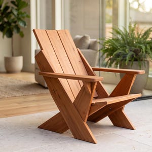 Gör-det-själv Adirondack-stolsplaner | Klassiska utemöbler | Enkel byggguide för trädgårdsmöbler | Träbearbetningsprojekt i PDF-format