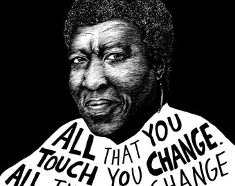 Octavia E. Butler - Author Portrait & Quote - 12x16 Art Print for Classrooms, Libraries and Book Lovers