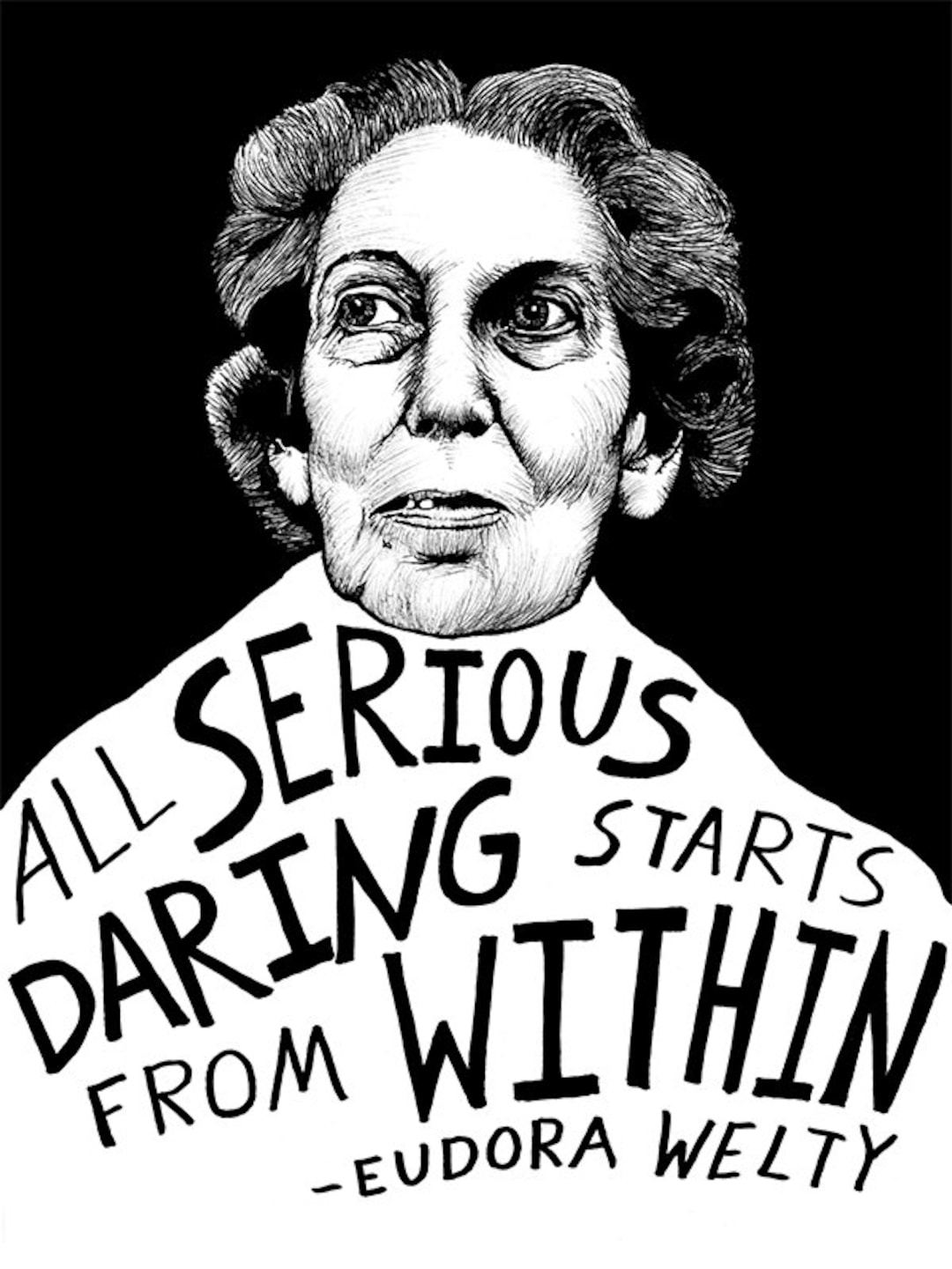 Eudora Welty - Author Portrait &amp; Quote - 12x16 Art Print for Classrooms ...