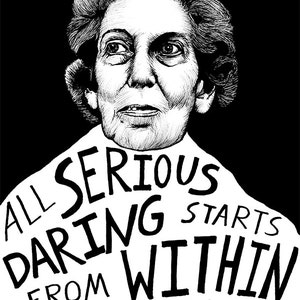 Eudora Welty - Author Portrait & Quote - 12x16 Art Print for Classrooms, Libraries and Book Lovers