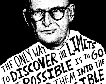 Arthur C. Clarke - Author Portrait & Quote - 12x16 Art Print for Classrooms, Libraries and Book Lovers