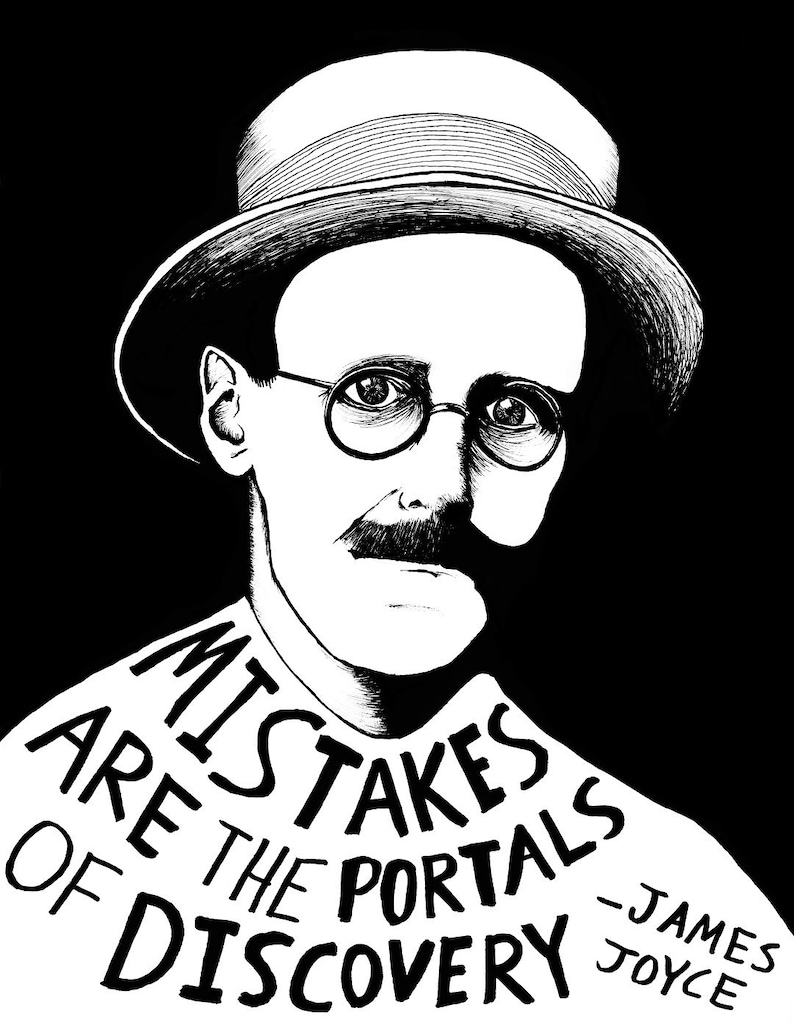 James Joyce Author Portrait & Quote 12x16 Art Print for Classrooms, Libraries and Book Lovers image 1