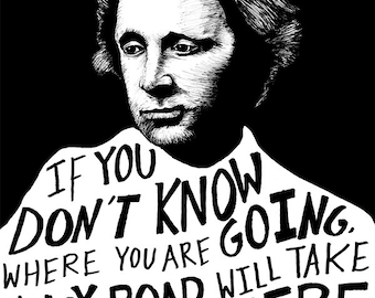 Lewis Carroll - Author Portrait & Quote - 12x16 Art Print for Classrooms, Libraries and Book Lovers