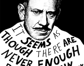 John Steinbeck - Author Portrait & Quote - 12x16 Art Print for Classrooms, Libraries and Book Lovers