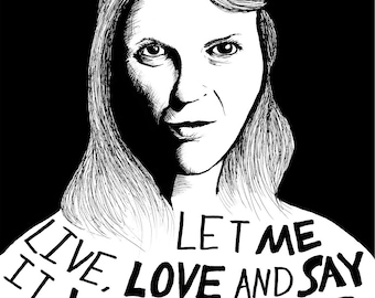 Sylvia Plath - Author Portrait & Quote - 12x16 Art Print for Classrooms, Libraries and Book Lovers